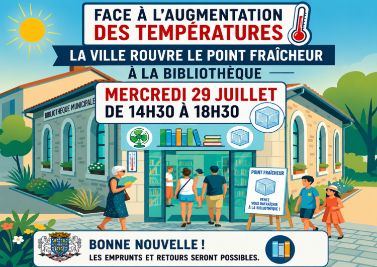 Hausse des températures: la bibliothèque redevient un lieu fraîcheur